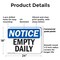 Signmission Empty Daily, 24 in W x Rectangle, Plastic OS-2PACK-NS-P-1824-L-12025 - alternate 2